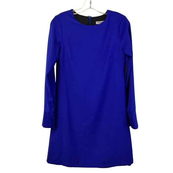 Chelsea 28 Dresses & Skirts - Chelsea 28 Womens Long Sleeve Round Neck Cobalt Shift Dress Above Knee XS Zip